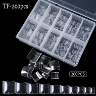 เล็บปลอม เล็บpvc สีขาว สีใส100 ชิ้น ขาวแบบเต็มเล็บ เล็บปลอม PVC แบบเต็มเล็บ 100ชิ้น