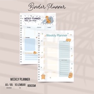 Artomaringi Loose Leaf Binder Contents A5 & B5 Weekly Planner LL01A