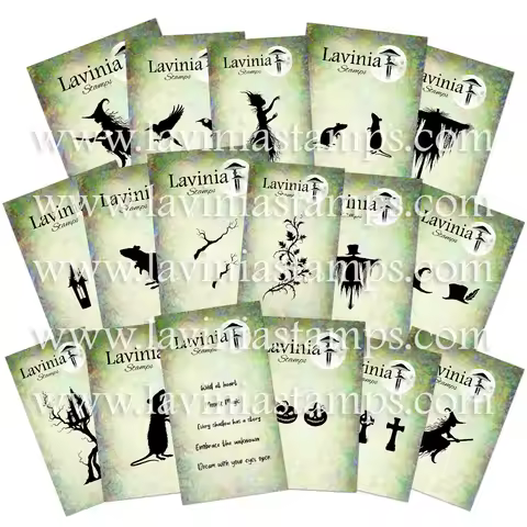August 2026 Lavinia Stamps Midnight Coven 17PCS Halloween Witch Silhouette Clear Stamp for Scrapbook