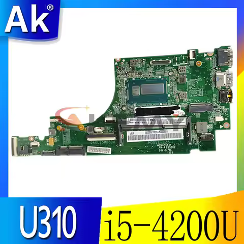 For Lenovo Ideapad U330 U330P U330T Laptop Motherboard DA0LZ5MB8D0 With i5-4200U CPU Mainboard DDR3 