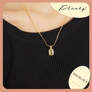 Plenty Aitana Emerald Necklace Stainless Steel - Gold