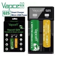 Vapcell Q2S 2 Slot Fast Battery Charger AWT Nitecore 10440 / 16340 / 18350 / 18650 / 21700 / 22650 /