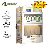 Comfort Haven Furniture Co.Countertop Dustproof Dishes Cabinet Kitchen Storage Rack 3/4Tier 61-70(H)