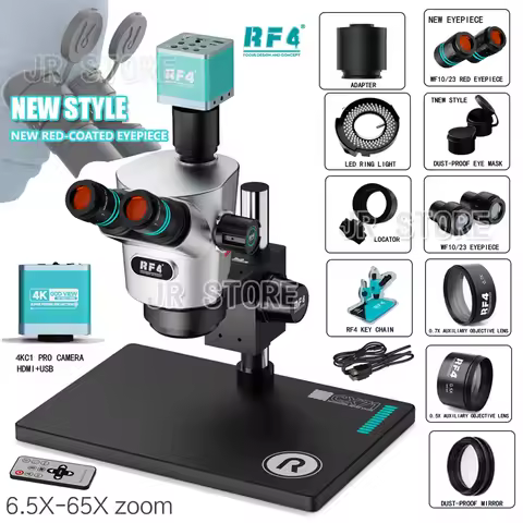 RF4 CX71 4K Trinocular Microscope Lnfrared Coating Eyepiece 30°C Ergonomic Design Continuous Zoom fo