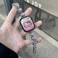 สายยูเครียน Swannie Cat สวนสุจ กุญแจภาพเคลที่รอง Apple Watch Series11 Smart Watch Iwatch Smart Watch