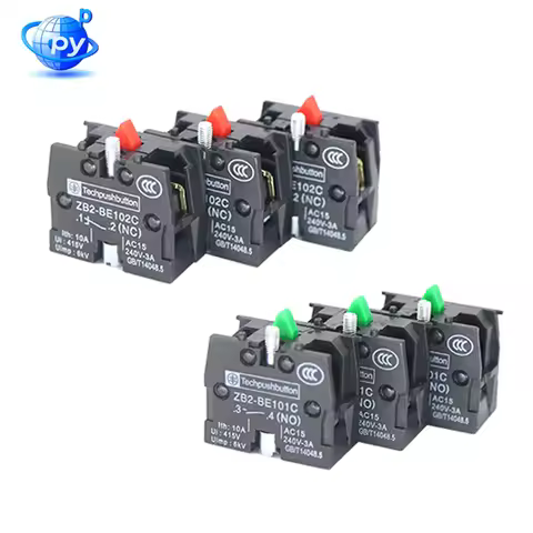XB2 ZB2-BE101C/ZB2-BE102C Joystick Push Button Switch Contact Block, 10A 415V NC NO, Replacement for