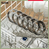 SUHE 6 pcs English Muffin Ring Set, Stainless Steel 3.2'' Multipurpose Stainless Steel Ring Set, Con