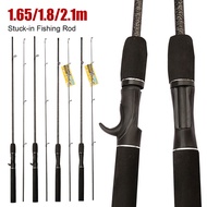 1.65m/1.8m/2.1m Portable Spinning Casting Rod Fiber Glass Fishing Rod 2-Piece ML Power Carp Fishing Freshwater Tackle Acessories