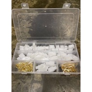 380pcs 2.8mm wire socket wayar soket 2pin 3pin 4pin 6pin set plug adapter