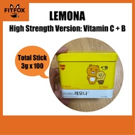 Tin Case LEMONA C750 High Strength Vitamin C 750mg Stick 3g x 100pcs / Korean Immune Booster & Energ