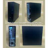 Refurbished Dell 3080 Desktop CPU SFF (Intel i3-10th Gen, 8GB RAM, 256GB SSD)