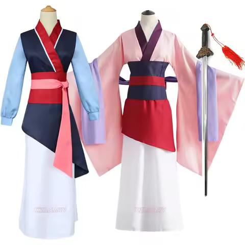 Adult Hua Mulan Costume Young Mulan Costume Dress Women Mushu Dragon Halloween Stage Teen Mulan Cosp
