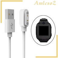 [Amleso2] 2-4pack Smart Watch Charging Cable Portable 2 Pin USB for Xgo2 Kids Watch White