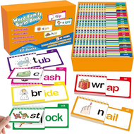 【พร้อมส่ง】30 อ่านและสัมผัสหนังสือพลิก Word Families แฟลชการ์ดอ่านหนังสือพลิกตัวอักษร Flashcards การศ