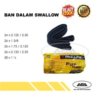 SWALLOW Bicycle Inner Tube 24 x 2.125 / 2.30 | 26 x 1 3/8 | 26 x 1.75 2.125/ | 26 x 2.125 / 2.35 | 2
