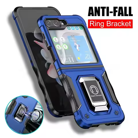 For Samsung Galaxy Z Flip5 5G Case Car Magnetic Armor Capas Samsang Galaxi ZFlip5 ZFlip 5 Flip 5 Cov
