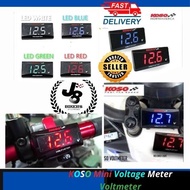 KOSO Universal Motorcycle Meter KOSO Mini Voltage Meter Voltmeter for DC 12V LED Digital Display .