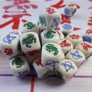 [deevoka] 10x Acrylic Dices D6 Six Sided Animal Dice Kids Game Learn & Play Block Toys