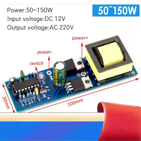 150W Inverter Boost DC-AC Converter Module DC DC 12V To 220V Boost Module Power Inverter-X62A