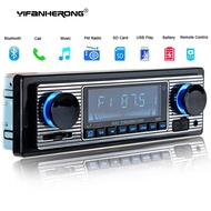 Wireless Car Radio 1 din Bluetooth-Compatible Retro MP3 Multimedia Player AUX B FM Play Vintage Stereo Audio Player