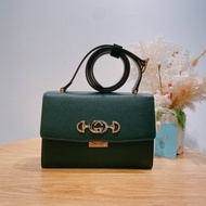 GUCCI 古馳經典小型復古扣肩帶包包ZUMI LEATHER SMALL SHOULDER BAG