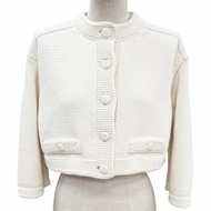 【已審核更新】全新未使用 CHANEL 2025 年 P79983 棉質 Coco Mark 紐扣短款夾克/外套，米白色，36 碼，意大利製造，正品女款，原價 ¥598,700