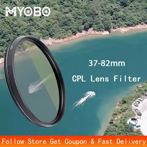 MYOBO Circular Polarizing CPL Filter - 37 40.5 43 46 49 52 55 58 62 67 72 77 mm for Canon Nikon Sony