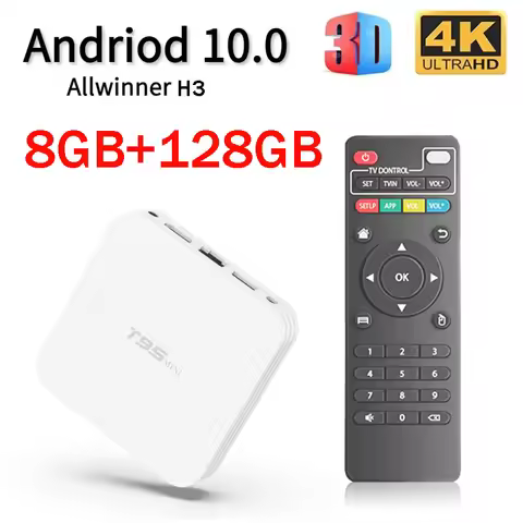 T95 mini tv box android 10 Smart 8GB 128GB allwinner h3 Quad Core UHD10 HD 4K 3D H.265 4g wifi TV sp