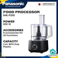 Panasonic Food Processor with 9 Accessories for 25 Functions - MK-F510KSK