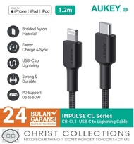 terbaru aukey kabel data / kabel charger type c to lightning iphone