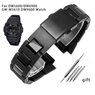 For Casio G-SHOCK DW-5600 DW6900 DW9600 GW-M5610 Black Plastic Strap Stainless Steel Buckle Men Brac