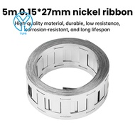 YoHi 5m 0.15*27mm Nickel Strip Lithium Battery Nickel Strip Nickel-Plated Steel Strip 18650 Battery 