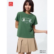 U--T High Quality Womens Nature Cat Graphic Soft Cotton T Shirt 200GSM Casual Daily Wear Plus Size S