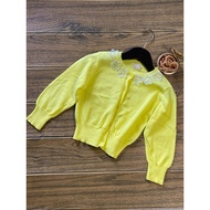 Cardigan cardigan cardigan yellow knitted cardigan for children branded petit main size S