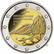 Germany 2024 Sibo Melania Mecronburg 2 Euro Commemorative Coin Coin Coin#德国2024年西波美拉尼亚梅克伦堡2欧纪念币硬币钱币0