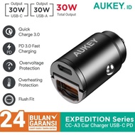 Aukey CC-A3 Car Charger 2 Port USB-C & USB A With PD & QC - 500787