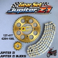 GEAR SET JUPITER Z1 GEAR SET JUPITER ZI INJEKSI GEAR 1 SET GOLD JUPITER Z