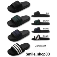 Ready Stock 2022 NEW 3D Stripe Rubber Casual Slide / Selipar Lelaki / Selipar Perempuan / J3PEM-27
