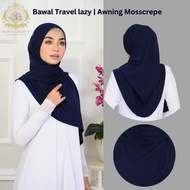 Tudung Bawal Lazy | Instant Lazy Travel Mosscrepe Bidang 48" (Awining Mosscrepe)