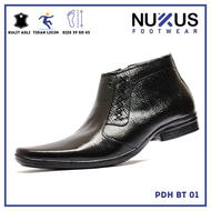 Sepatu Pantofel PDH Resleting Pria Kulit - BT 01