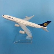 JASON TUTU 16cm Lufthansa Airbus A340 Airplane Plane Model Aircraft Diecast Metal 1/400 Scale Planes