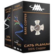 AAA Cables Cat6 Plenum 1000Ft Solid Copper | DSX-8000 Network Analyzer Test Passed | 23AWG, 550MHz,