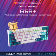 Tecware B68+Wireless 3Mode Mechanical Keyboard (White)