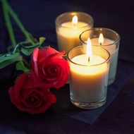 Anglo wax 6x Glass Jar Candle Long Burning Hours 6 pieces in a box White Glass Candle 30Hours and 12