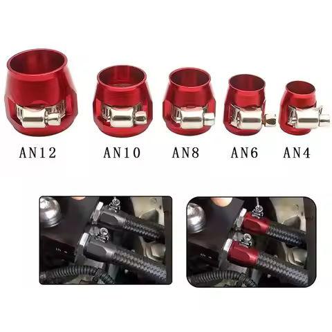 AN4 AN6 AN8 AN10 AN12 Fuel Line Clamp Radiator Modified Car Modification Accessories Car Hose Finish