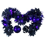 Simulation Maple Leaf Purple String Light Black Maple Leaf Decoration Halloween Decoration Maple Lea
