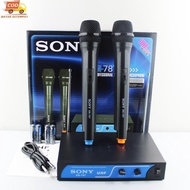 SONY SN-787 mic wireless mic wireles microphone tanpa kabel dua pegang karaoke