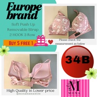 MONA Bra Wired Push Up Branded Bra Besi Size 34B/36B/75B/80B Bra Berdawai Coli Wanita Cantik 钢圈内衣