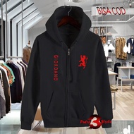 MERAH Style Distro Jacket Zipper Distro Distro Logo Gordano Kirka Text Red Sweater Hoodie Jacket Dis