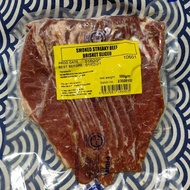 PRIMABAGUZ Smoked Streaky Brisket Strip (PREMIUM BEEF BACON) 500g Frozen Smoke Streaky Beef Slice BB
